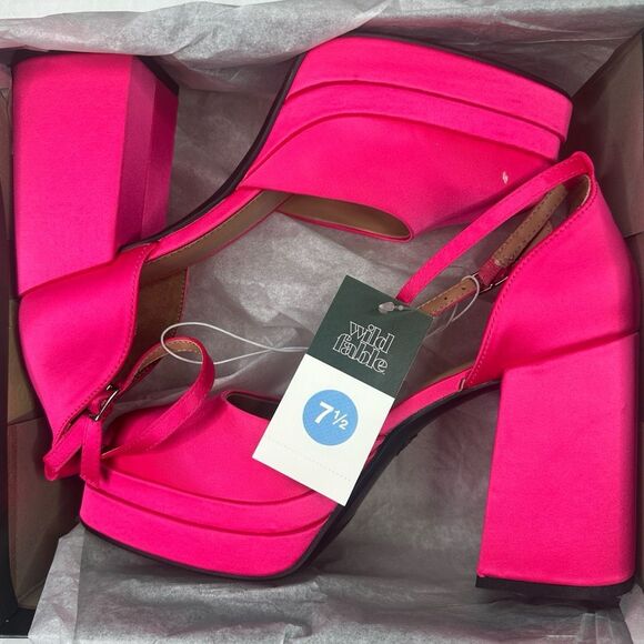 Wild Fable Bianca Barbie Platform Block Chunky Heels - Size 7.5 - Picture 8 of 9